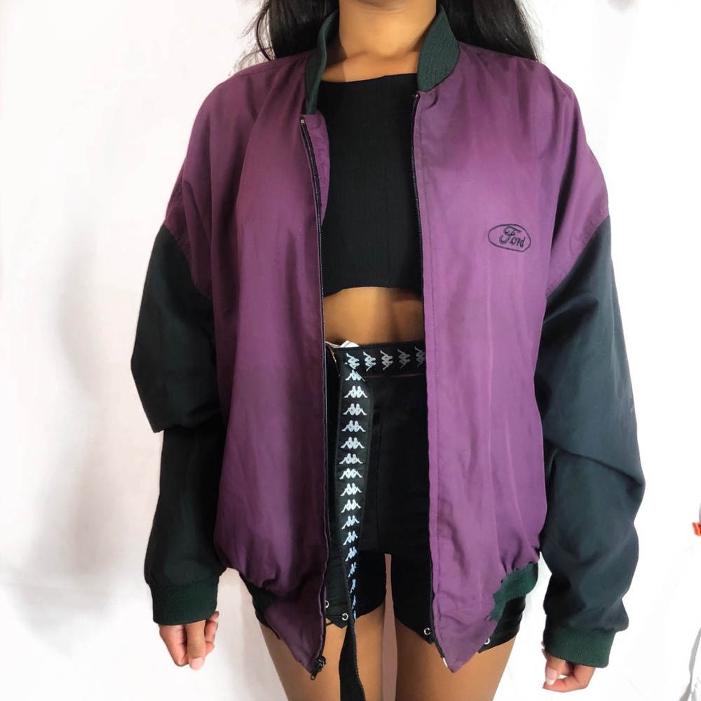 Color Block Bomber Jacket